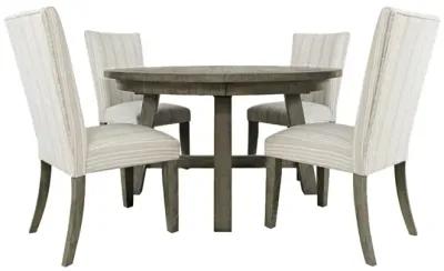 Telluride Driftwood Upholstered Dining Set (5pc)