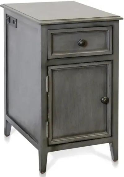 Gray Power Side Table