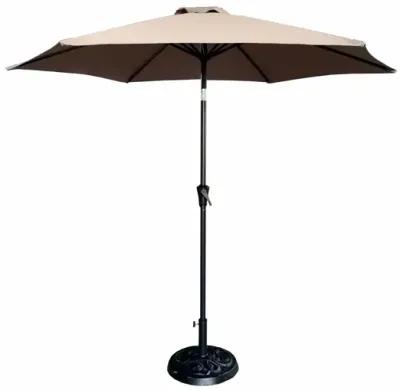 Taupe Patio Umbrella with Base