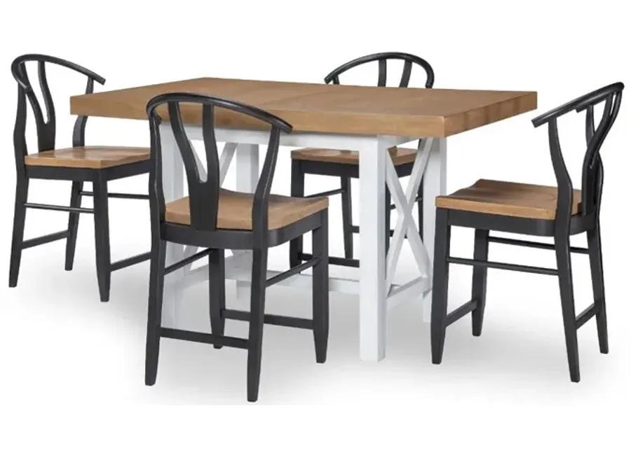 Counter Height with 4 Chairs Franklin Dining Set