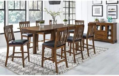 Counter Height / Whiskey (Brown) Mariposa Dining Set (5pc)