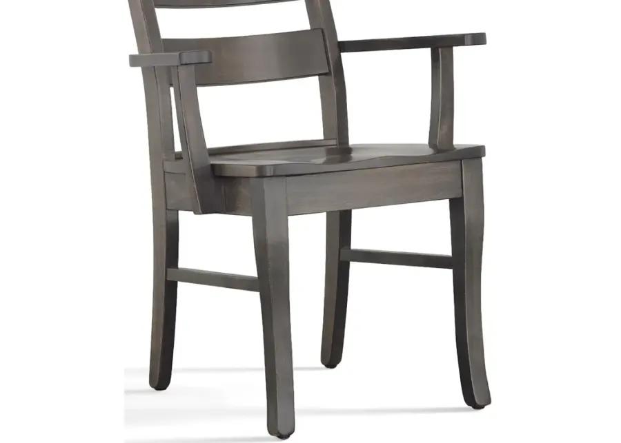 Arm Chair (Gray) Casual Comfort Dining Chair (Gray)