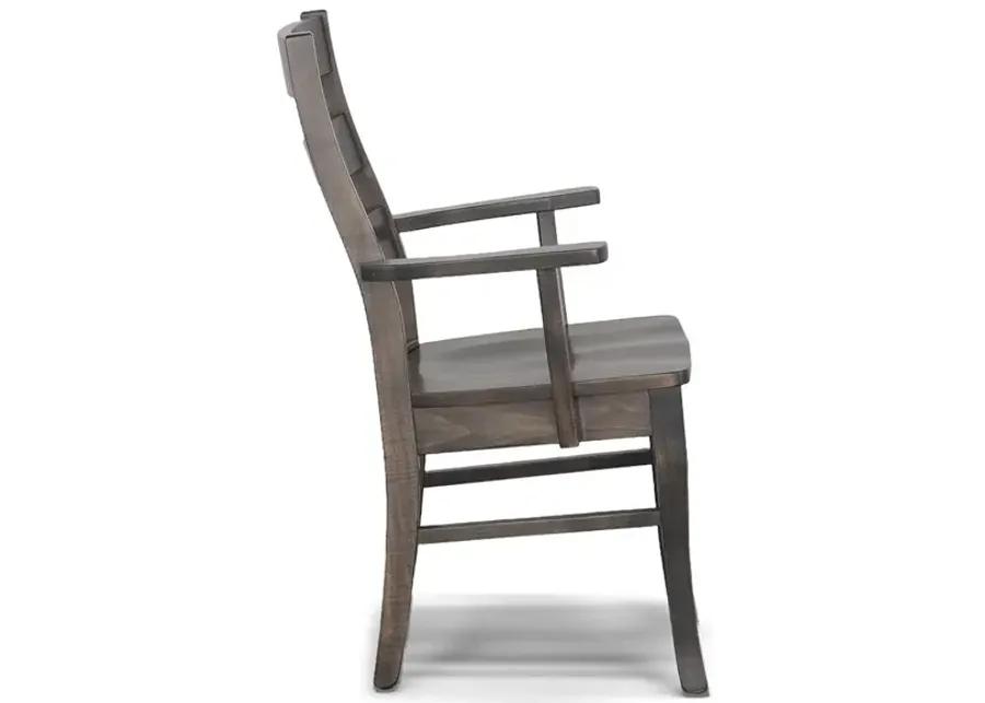 Arm Chair (Gray) Casual Comfort Dining Chair (Gray)