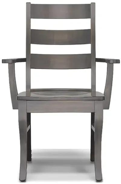 Arm Chair (Gray) Casual Comfort Dining Chair (Gray)