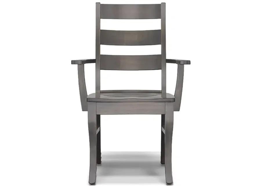 Arm Chair (Gray) Casual Comfort Dining Chair (Gray)