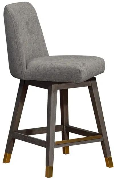 Counter Height Amelia Upholstered Swivel Stool - Mocha