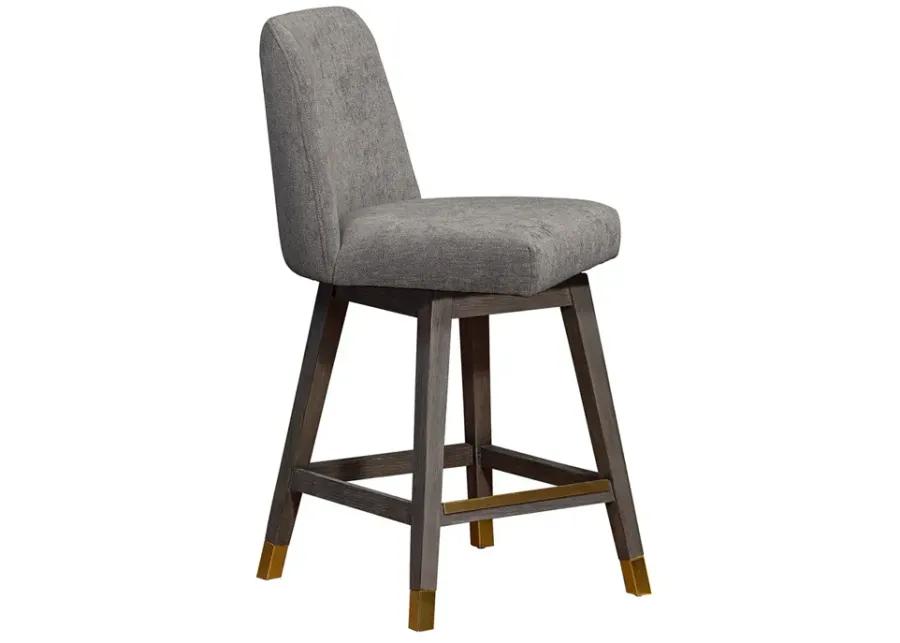 Counter Height Amelia Upholstered Swivel Stool - Mocha