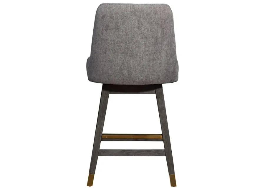 Counter Height Amelia Upholstered Swivel Stool - Mocha