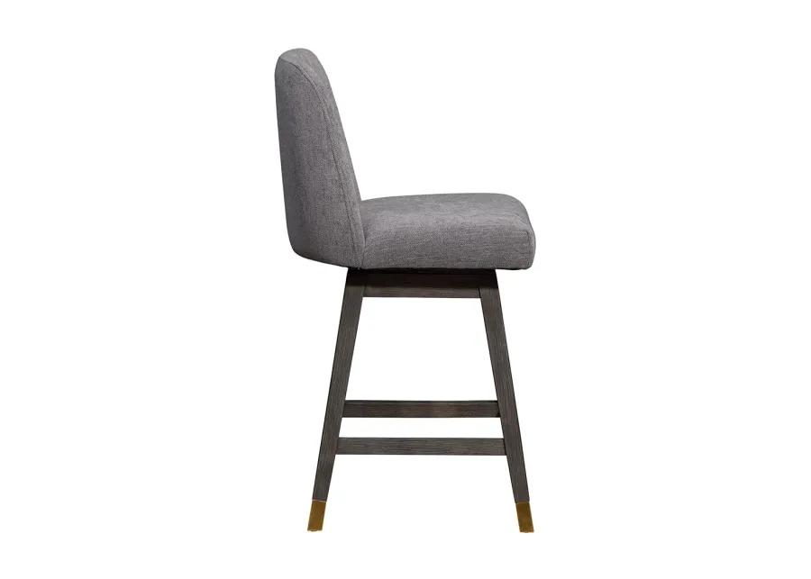 Counter Height Amelia Upholstered Swivel Stool - Mocha