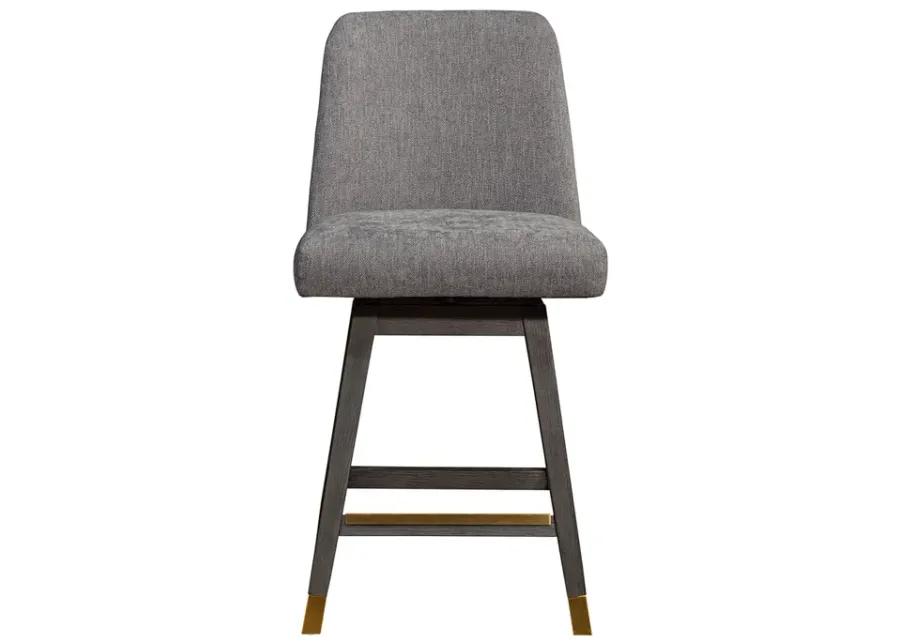 Counter Height Amelia Upholstered Swivel Stool - Mocha