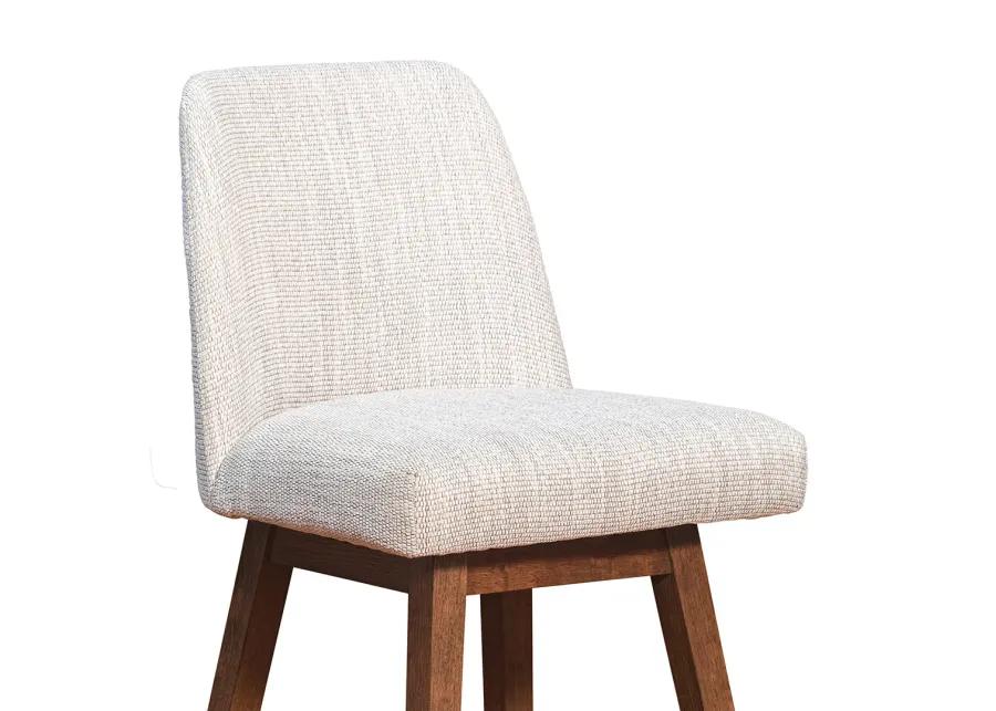 Counter Height Amelia Upholstered Swivel Stool - Beige