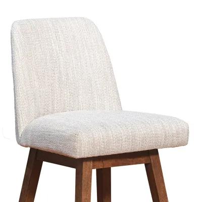 Bar Height Amelia Upholstered Swivel Stool - Beige