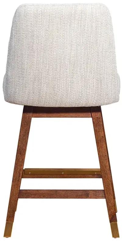 Bar Height Amelia Upholstered Swivel Stool - Beige