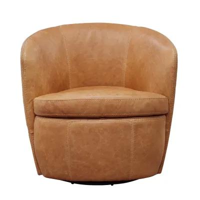 Saddle SoHo Leather Swivel Chair