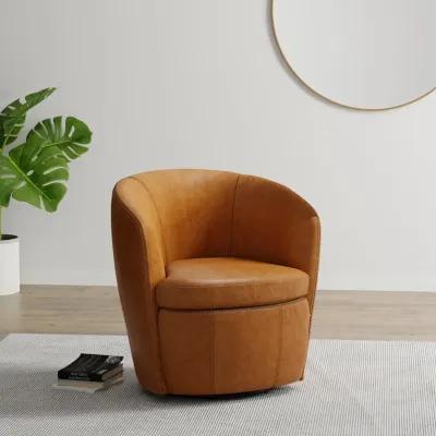 Saddle SoHo Leather Swivel Chair