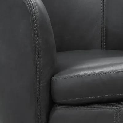 Slate SoHo Leather Swivel Chair