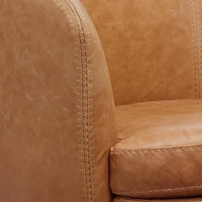 Slate SoHo Leather Swivel Chair