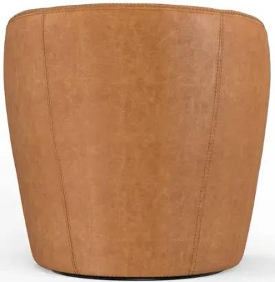 Slate SoHo Leather Swivel Chair