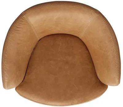 Slate SoHo Leather Swivel Chair