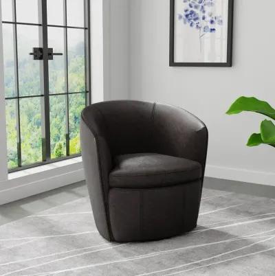 Slate SoHo Leather Swivel Chair