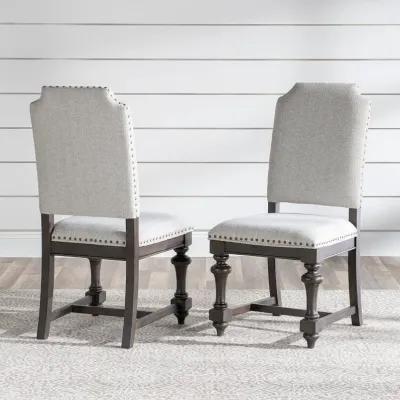 Table and 4 Upholstered Side Chairs Kingston Dining Set (5pc)