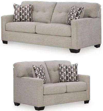 Pebble Mahoney Sofa and Loveseat