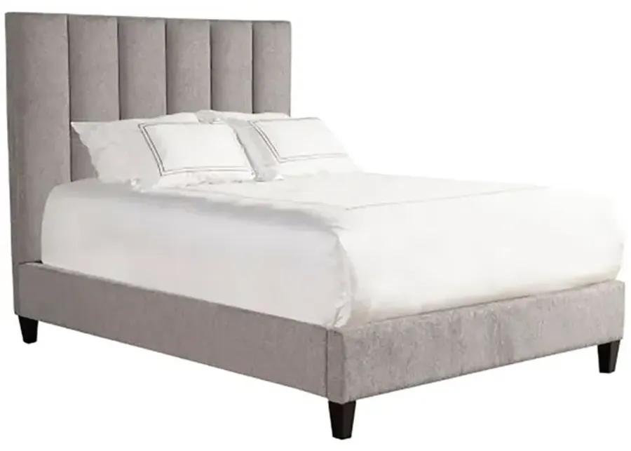 King / Grey Avery Upholstered Bed