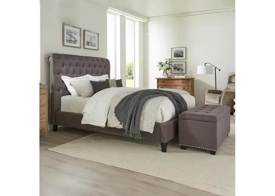 Queen / Grey Cameron Upholstered Bed