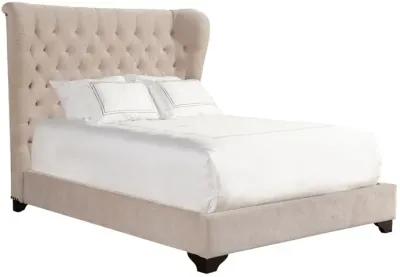 King / Meringue Zoey Upholstered Bed