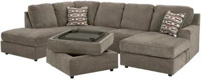 Sectional with Storage Ottoman O'Phannon Sectional with Chaise - Putty