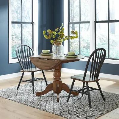 Black Carolina Crossing Drop Leaf Dining Set (3pc)