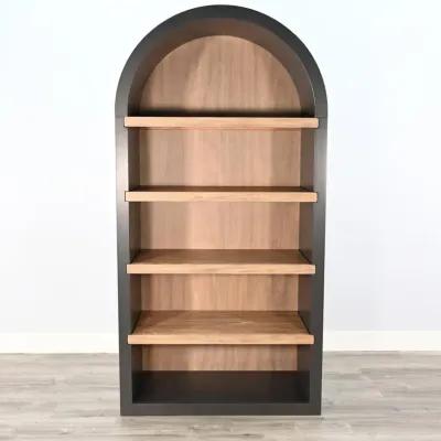 Black Logan Arched Bookcase