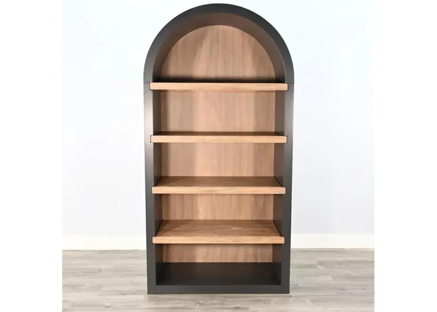 Black Logan Arched Bookcase