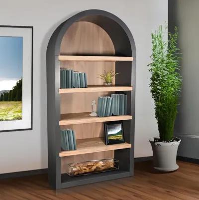 Black Logan Arched Bookcase