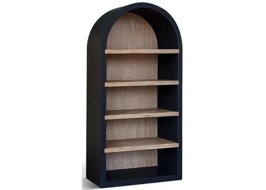 Black Logan Arched Bookcase