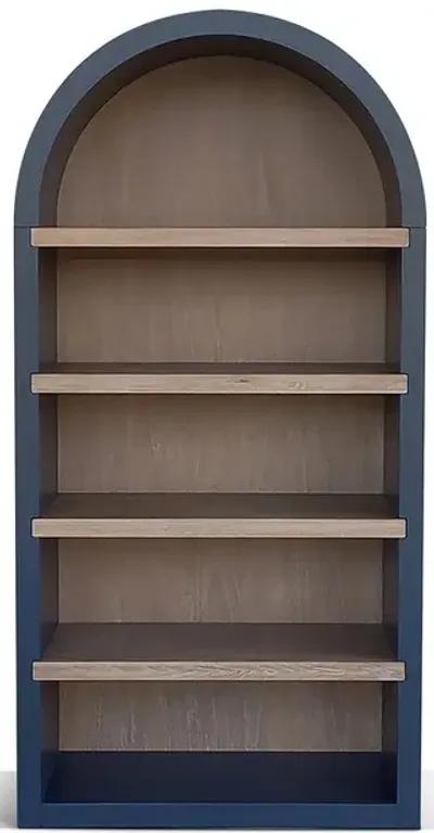 Blue Logan Arched Bookcase