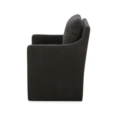 Charcoal Elite Upholstered Dining Arm Chair