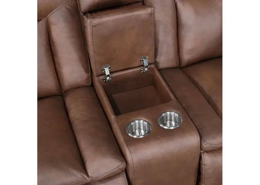 Morello Manual Reclining Loveseat with Console