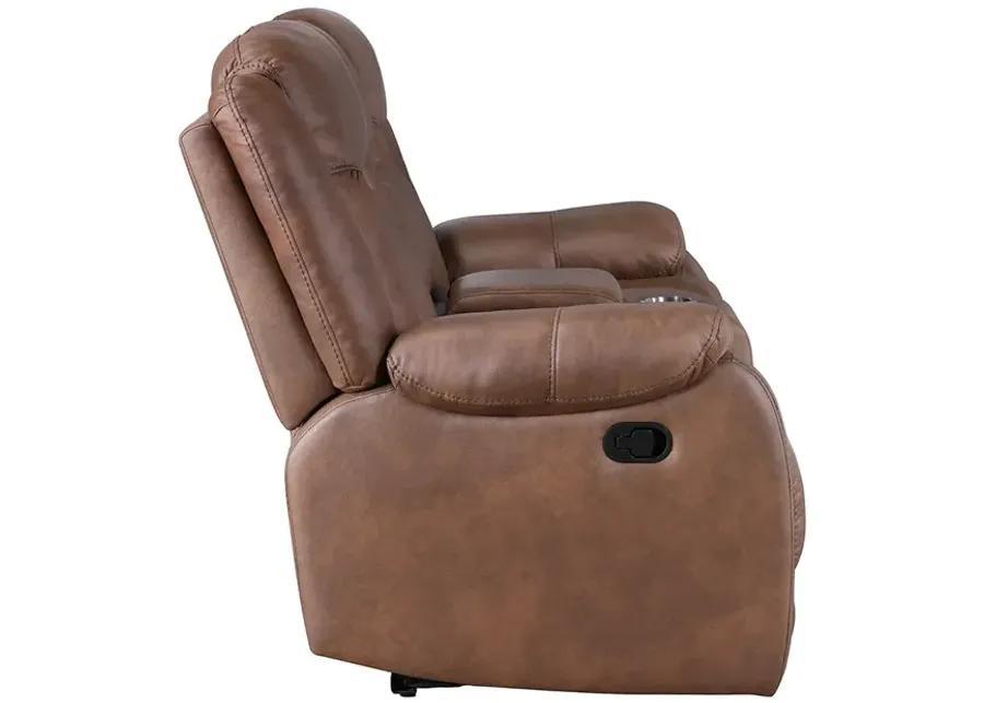 Morello Manual Reclining Loveseat with Console