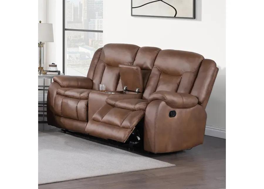 Morello Manual Reclining Loveseat with Console