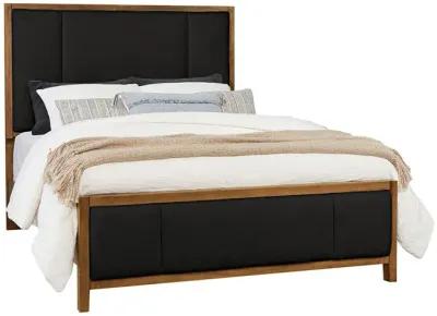 King Crafted Cherry Upholstered Bed