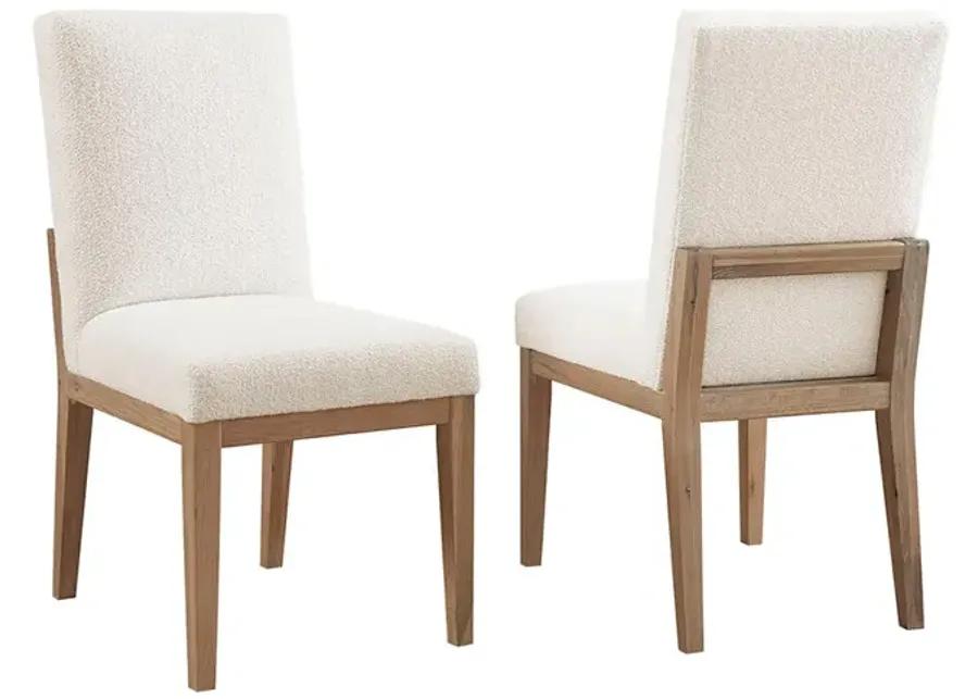 Bleached White Dovetail Upholstered Side Chair