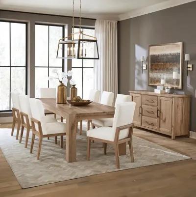 Natural Oak Dovetail Dining Table - 76 Inch