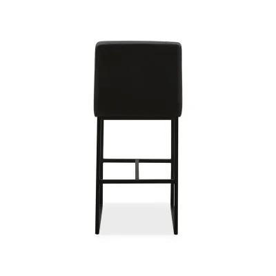 Counter Height Wax Black Stool