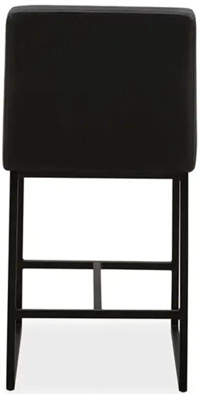 Counter Height Wax Black Stool