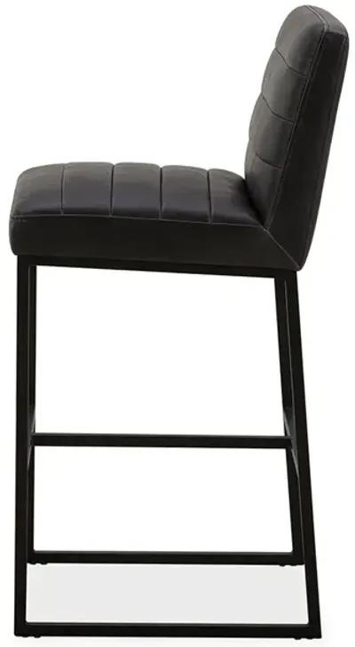 Counter Height Wax Black Stool