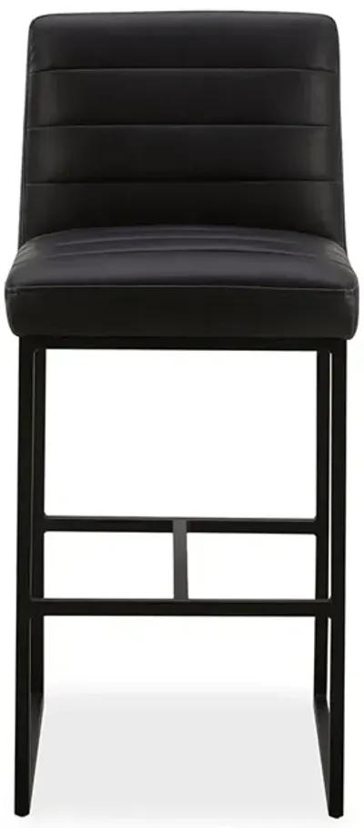 Counter Height Wax Black Stool