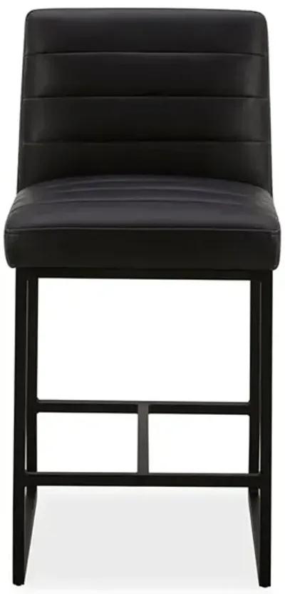 Counter Height Wax Black Stool