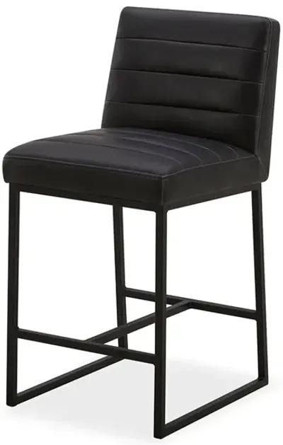 Counter Height Wax Black Stool