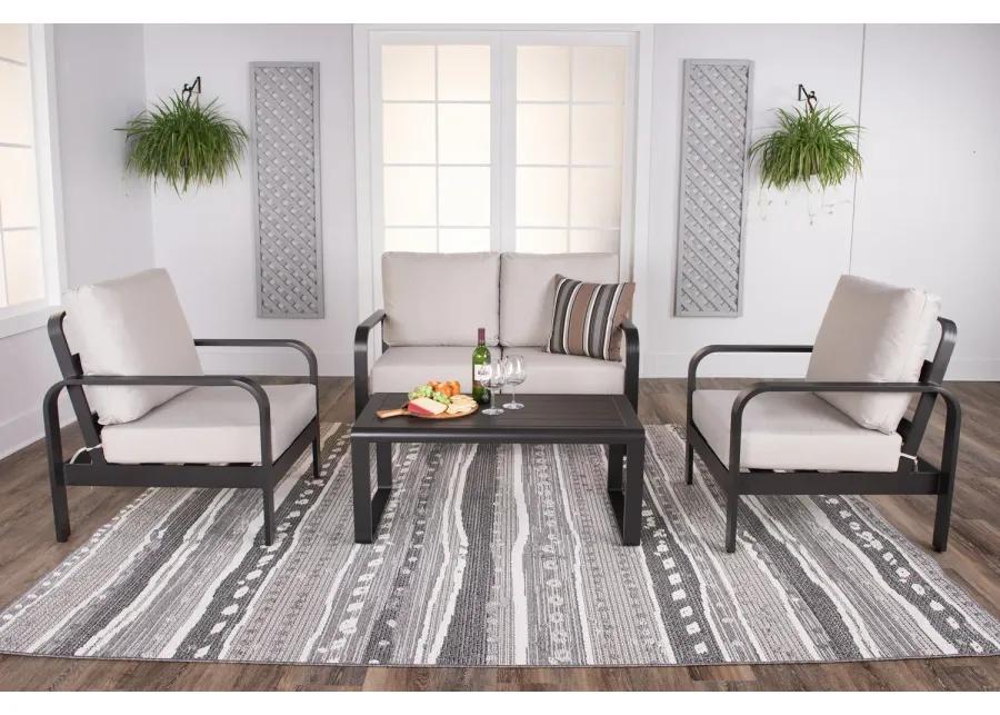 Terrace Grey Terrain 4 0  x 5 9  Area Rug